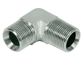 Haakse inschroefadapter BSP-NPT 90°