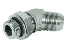 Schroefkoppeling JIC-BSP 45°