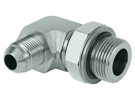 Schroefkoppeling JIC-BSP 90°