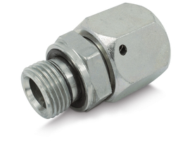 Straight screw-in union JIC (female) - metric (male)