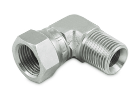 Haakse  inschroefadapter 90° BJF-BMT (JIS WARTELMOER - AGR-K)