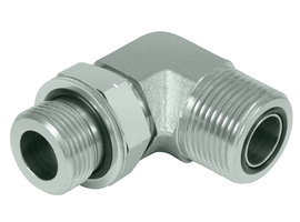 Instelbare haakse inschroefadapter ORFS-BSP 90°