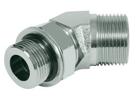 Instelbare haakse inschroefadapter ORFS-BSP 45°