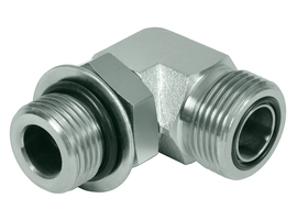 Haakse inschroefadapter ORFS-SAE 90°