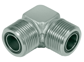 Haakse adapter 90° ORM-ORM (ORFS BUITENSCHROEFDRAAD - ORFS BUITENSCHROEFDRAAD)