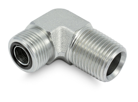 Haakse  inschroefadapter 90° ORM-NM (ORFS BUITENSCHROEFDRAAD - AGN)