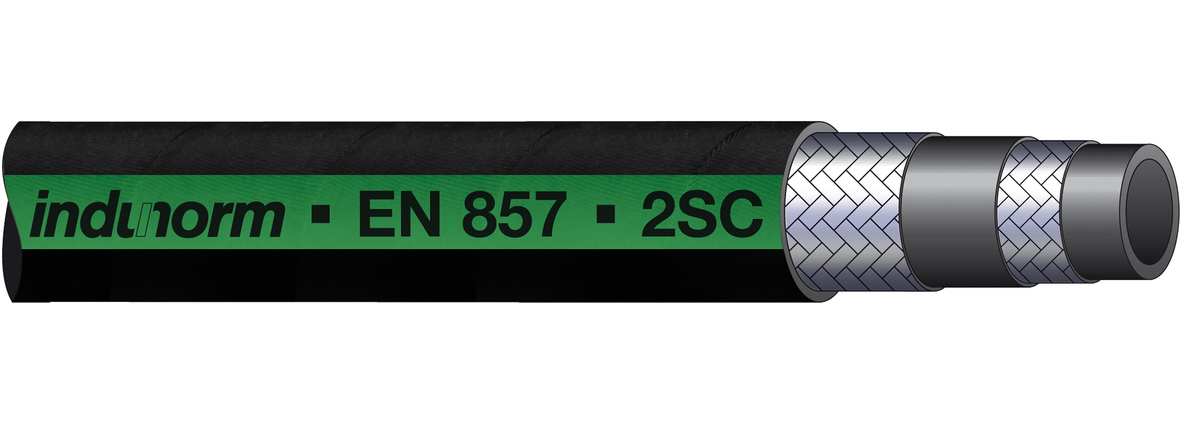 Gevlochten slang 2SC..S (EN 857 - 2SC) smooth cover