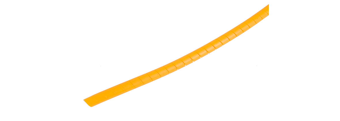 Spirale de protection pour tuyau en plastique jaune